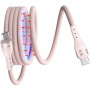 ENKAY magnetický opletený nabíjecí a datový kabel - USB-C na USB-C - 1 m - růžový