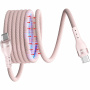 ENKAY magnetický opletený nabíjecí a datový kabel - USB-C na USB-C - 2 m - růžový