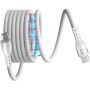 ENKAY magnetický opletený nabíjecí a datový kabel - USB-C na USB-C - 2 m - bílý