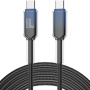 ENKAY Ice Clear opletený nabíjecí a datový kabel - USB-C na USB-C - 2 m - černý
