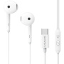 USAMS US-SJ771 sluchátka s konektorem USB-C - bílá