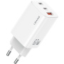 USAMS CC265 GaN rychlonabíjecí adaptér s porty 2x USB-C / USB-A - 67W - bílý