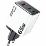 WEKOME WP-U45 GaN rychlonabíjecí adaptér s porty 2x USB-C / USB-A - 65W - bílý