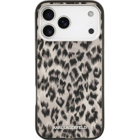 Karl Lagerfeld IML Leopard kryt s MagSafe pro iPhone 17 Pro - hnědý