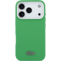 Lacoste Iconic Petit Pique Metal Logo kryt s MagSafe pro iPhone 17 Pro - zelený