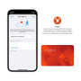 FIXED Tag Card smart lokátor ve stylu karty s podporou Find My - oranžový