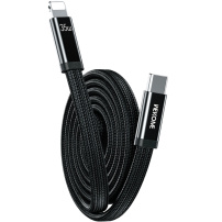WEKOME WDC-C21 magnetický opletený nabíjecí a datový kabel - USB-C na Lightning - 1 m - černý