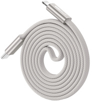 DUX DUCIS magnetický opletený nabíjecí a datový kabel - USB-C na Lightning - 1 m - šedý