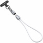 DUX DUCIS 2v1 silikonový nabíjecí a datový kabel a poutko - USB-C na USB-C - 30 cm - bílý