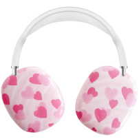 Kryty sluchátek se vzorem srdíček pro AirPods Max 1 / 2 - růžové