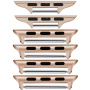 Sada náhradních kovových přezek se 3 šířkami pro Apple Watch Ultra 49mm / 46mm / 45mm / 44mm / 42mm - 3 ks - růžovozlatá