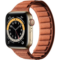 Semišový magnetický řemínek pro Apple Watch 42mm / 41mm / 40mm / 38mm - hnědý