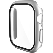ENKAY metalické pouzdro s tvrzeným sklem pro Apple Watch 46mm - stříbrné