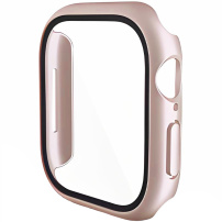 ENKAY metalické pouzdro s tvrzeným sklem pro Apple Watch 46mm - růžové