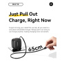 ESSAGER ES-CD60 GaN sada adaptéru s porty USB-C / USB-A a výsuvného kabelu USB-C - 65W - černá