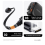 ESSAGER ES-CD60 GaN sada adaptéru s porty USB-C / USB-A a výsuvného kabelu USB-C - 65W - bílá