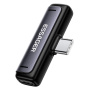 ESSAGER 2v1 audio a nabíjecí redukce - 2x USB-C na USB-C - šedá