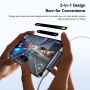ESSAGER 2v1 audio a nabíjecí redukce - 2x USB-C na USB-C - šedá