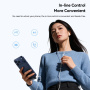 ESSAGER 2v1 audio a nabíjecí redukce - 2x USB-C na USB-C - šedá