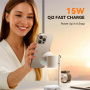 JOYROOM JR-W23 Qi2 3v1 magnetický bezdrátový stojánek s lampou pro iPhone / Apple Watch / AirPods - 15W - bílý