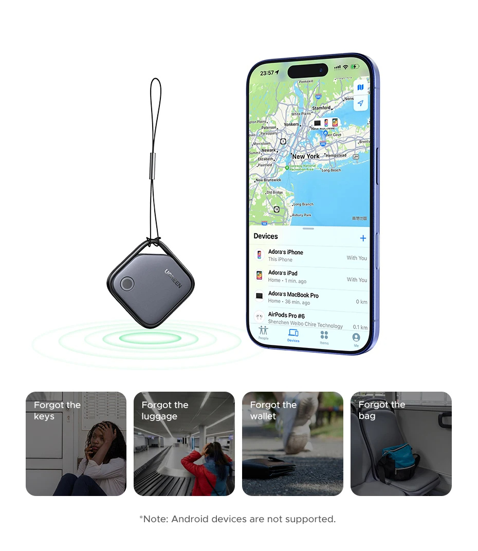 UGREEN CM816 smart lokátor s podporou Find My - starorůžový