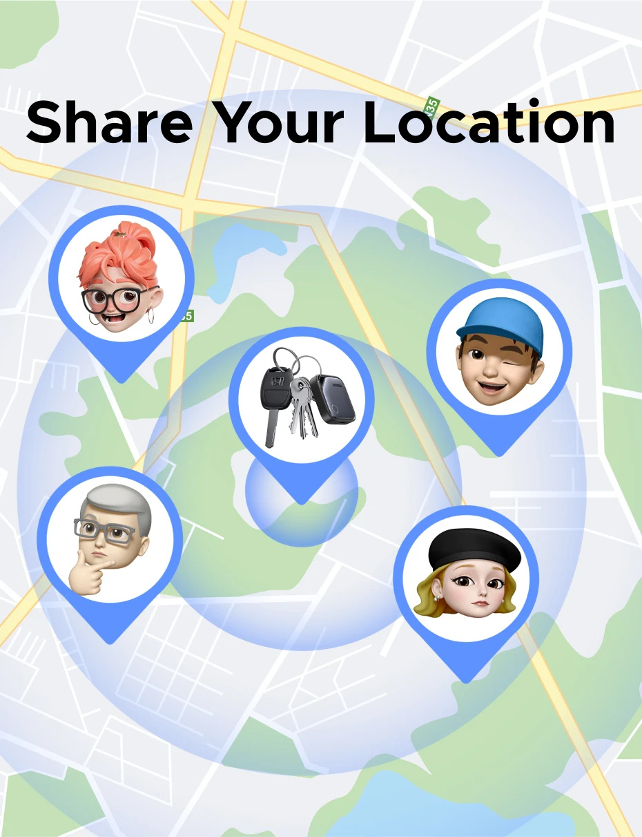 UGREEN CM919 smart lokátor s podporou Find My - tmavě šedý