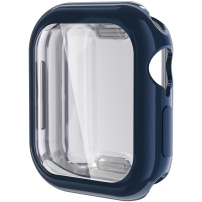 ENKAY pouzdro z měkkého plastu s ochranou displeje pro Apple Watch 46mm - tmavě modré