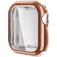 ENKAY pouzdro z měkkého plastu s ochranou displeje pro Apple Watch 46mm - růžovozlaté