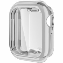 ENKAY pouzdro z měkkého plastu s ochranou displeje pro Apple Watch 46mm - stříbrné