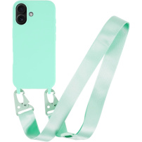Matný kryt s nastavitelným popruhem pro iPhone 17 - tyrkysový