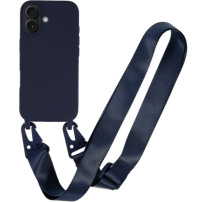 Matný kryt s nastavitelným popruhem pro iPhone 17 - tmavě modrý