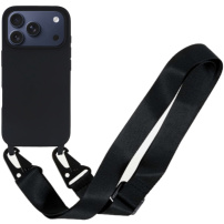 Matný kryt s nastavitelným popruhem pro iPhone 17 Pro - černý