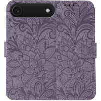 Flipové pouzdro se vzorem krajky pro iPhone Air - fialové