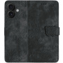 Flipové pouzdro se vzorem motýlů pro iPhone 17 - tmavě šedé