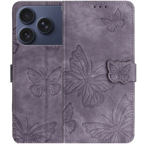 Flipové pouzdro se vzorem motýlů pro iPhone 17 Pro / 18 Pro - fialové