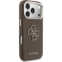 Guess Resin Logo kryt pro iPhone 17 Pro Max - hnědý