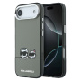 Karl Lagerfeld IML K&CH Heads Logo transparentní kryt s MagSafe pro iPhone Air - šedý