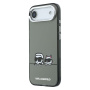 Karl Lagerfeld IML K&CH Heads Logo transparentní kryt s MagSafe pro iPhone Air - šedý