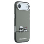 Karl Lagerfeld IML K&CH Heads Logo transparentní kryt s MagSafe pro iPhone Air - šedý