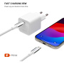 FIXED Mini GaN sada adaptéru s portem USB-C a kabelu USB-C na USB-C - 65W - 2 m - bílá