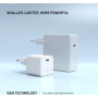 FIXED Mini GaN sada adaptéru s portem USB-C a kabelu USB-C na USB-C - 65W - 2 m - bílá
