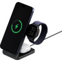 ENERGEA MagTrio 2 3v1 skládací magnetický bezdrátový stojánek pro iPhone / Apple Watch / AirPods - 25W - černý