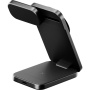 ENERGEA MagTrio 2 3v1 skládací magnetický bezdrátový stojánek pro iPhone / Apple Watch / AirPods - 25W - černý