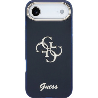 Guess IML 4G Script Metal Logo kryt pro iPhone Air - tmavě modrý