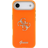 Guess IML 4G Script Metal Logo kryt pro iPhone Air - oranžový