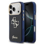 Guess IML 4G Script Metal Logo kryt pro iPhone 17 Pro Max - tmavě modrý