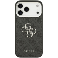 Guess 4G Silver Metal Logo kryt pro iPhone 17 Pro Max - šedý