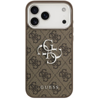 Guess 4G Silver Metal Logo kryt pro iPhone 17 Pro Max - hnědý