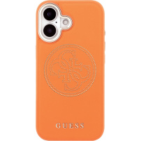 Guess Perforated 4G Logo kryt s MagSafe pro iPhone 17 - oranžový