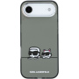 Karl Lagerfeld IML K&CH Heads Logo transparentní kryt s MagSafe pro iPhone Air - šedý